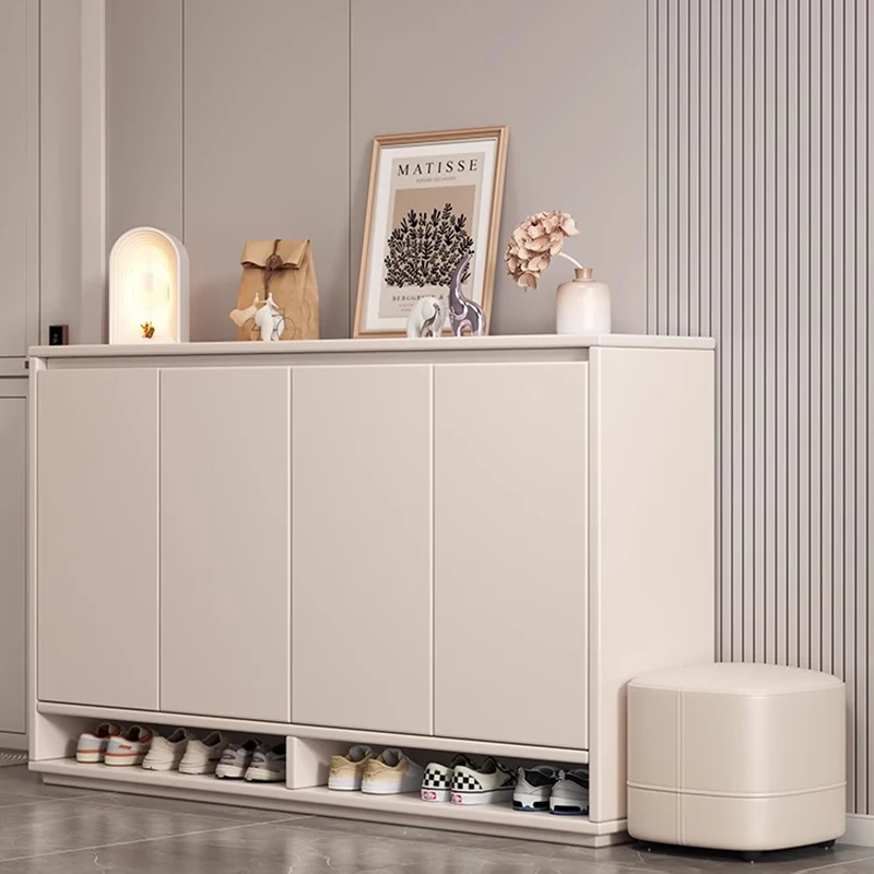 

Wooden Nordic Shoe Cabinet Stackable Modern College Dorm Essentials Storage Shoe Shelf Designer Cupboard Muebles Home Furniture