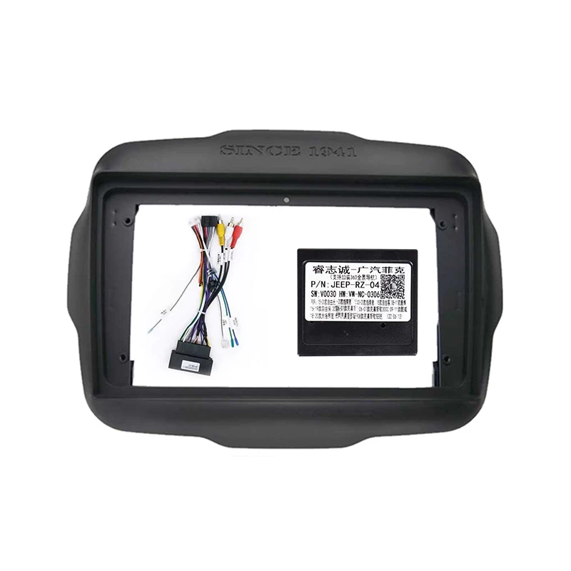 

Car Audio 9" Big Screen DVD Fascia Frame Adapter for Jeep Renegade 2Din Dash Installation Panel Frame Kit