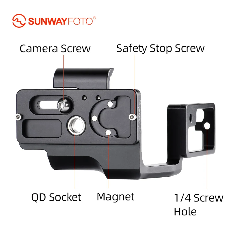 SUNWAYFOTO PSL-a7RIVG Custom L-bracket for Sony a7riv a9ii with battery grip VG-C4EM Arca RRS compatible