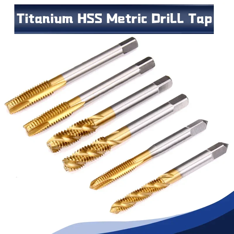 SIGU Peijian HSS Metric Hand/machine Straight Flute Thread Plated Screw Tap M2 M2.5 M3 M4 M5 M6 M8 M10 M12 M16 For Machines Etc.