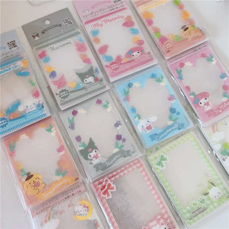 

Sanrio Card Film Flat Hello Kitty Cinnamoroll My Melody Kuromi Cartoon Card Protective Film Thickened Laser Card Cover Cute Gift