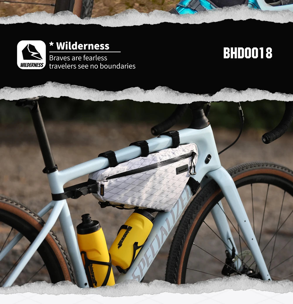 Rhinowalk Fahrrad-Dreiecksschlauchtasche, wasserabweisend, 1,7 l/2,4 l/2,9 l, Fahrrad-Rahmentasche für MTB und Rennrad, Querträger-Aufbewahrungspaket – Detail 33