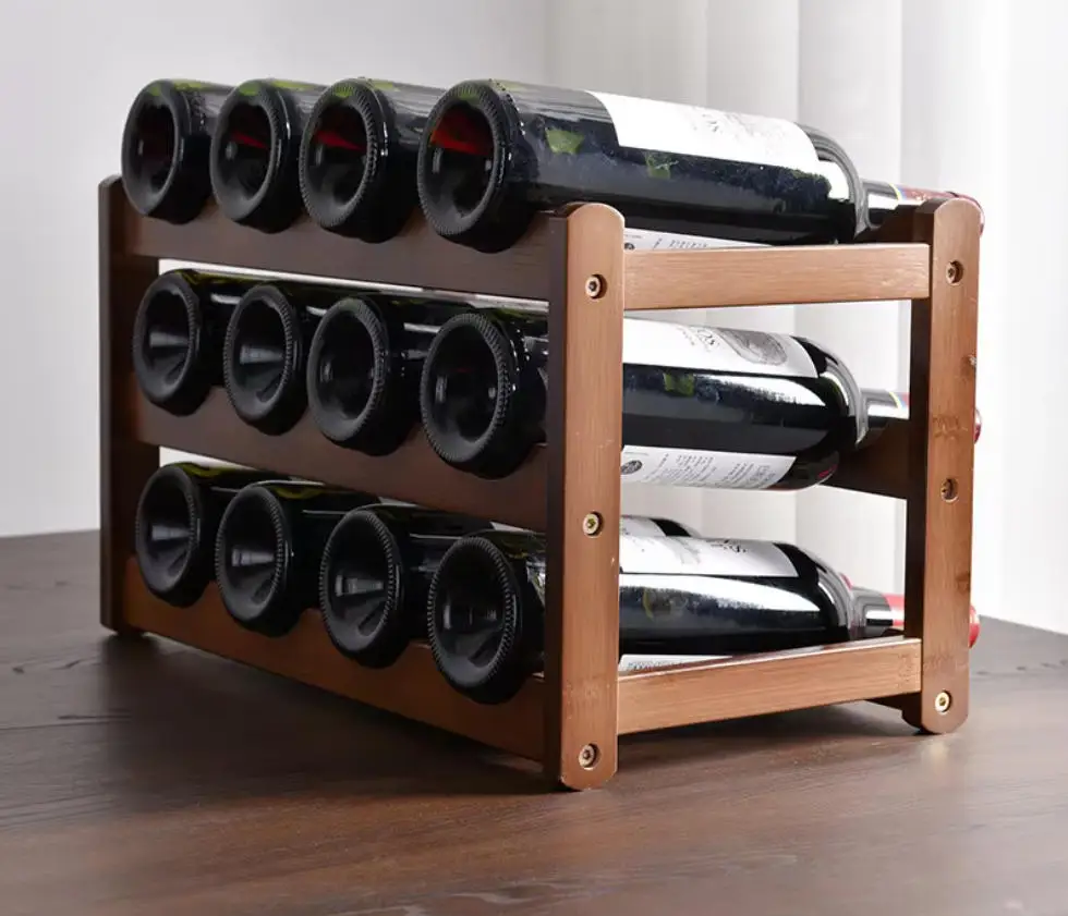 6/8/9/12 Bottles Wooden Wine Holders/Creative Grid Wine Simple Wine Cabinet Assemble Storage Rack Bar Tools /wine Rack