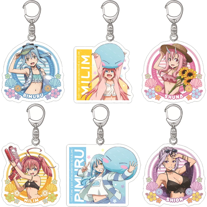 55MM Anime Schlüsselanhänger „That Time I Got Reincarnated as a Slime“ Figur Rimuru Tempest Shuna Shion Acryl Schlüsselanhänger Kawaii ‌   Geschenke