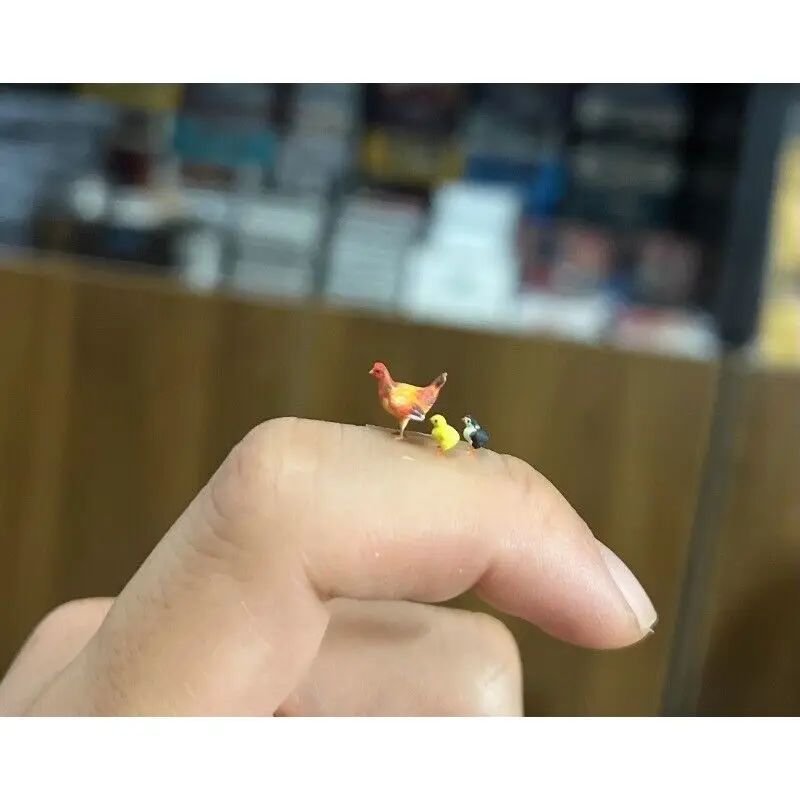 Diorama 1/64 Mini Animal volaille modèle animal de compagnie scène de ferme modèle de figurine d'affichage