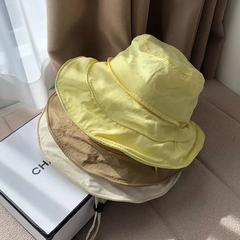 

Korean Quick Drying Fisherman Hat Children'S Sun Protection Sunshade Hat Summer Outdoor Foldable Basin Hat