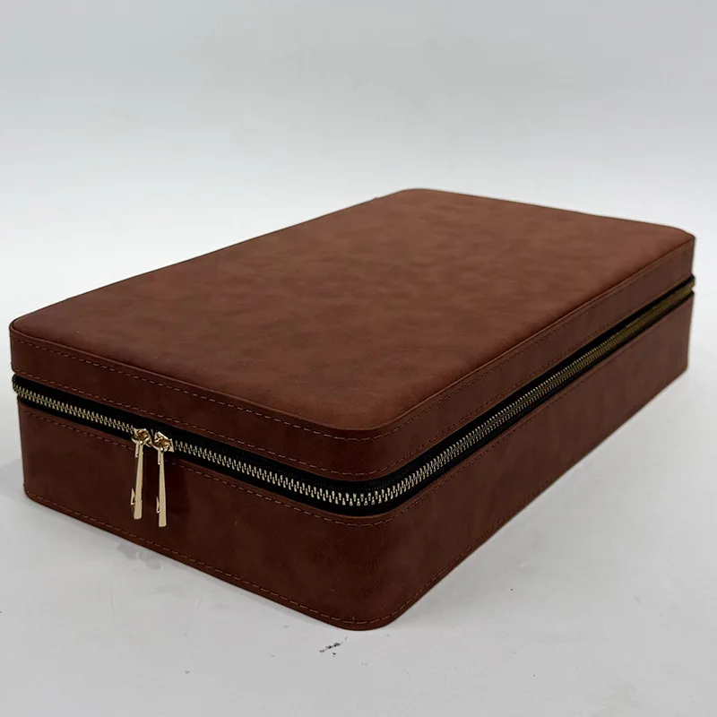 Leather Watch Box Minimalist Retro Watches Storage Boxes Exhibitor Counter Watch Display Case Organizer Packaging Supplies Gift