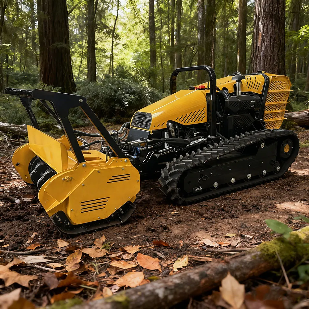 Remote Control Forestry Mulcher Tracked  Heavy Duty Land Clearing Machine Self Propelled Industrial Pro Attachment