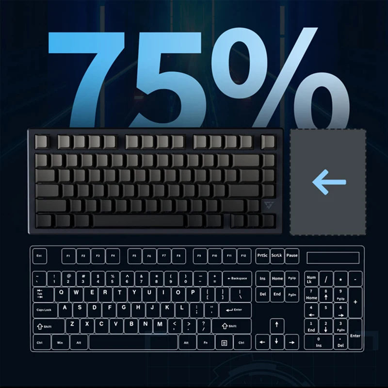 ATK VXE V75X Mechanical Keyboard 3 Mode Wireless Bluetooth Game Keyboard RGB Hot Swap Gasket Custom Game Keyboard