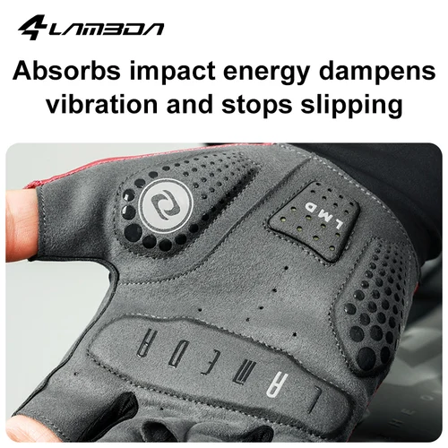 Imagen 2 del producto LAMEDA nuevos guantes de ciclismo de medio dedo para hombres y mujeres, equipo de ciclismo para bicicletas de carretera que absorbe los golpes y al desgaste