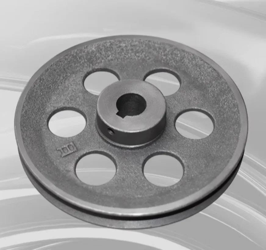 ضياء 150-200 مللي متر سميكة الخامس حزام بكرة جوفاء فتحة واحدة نوع بكرة الحديد الزهر عجلة أداة السلطة الملحقات #4