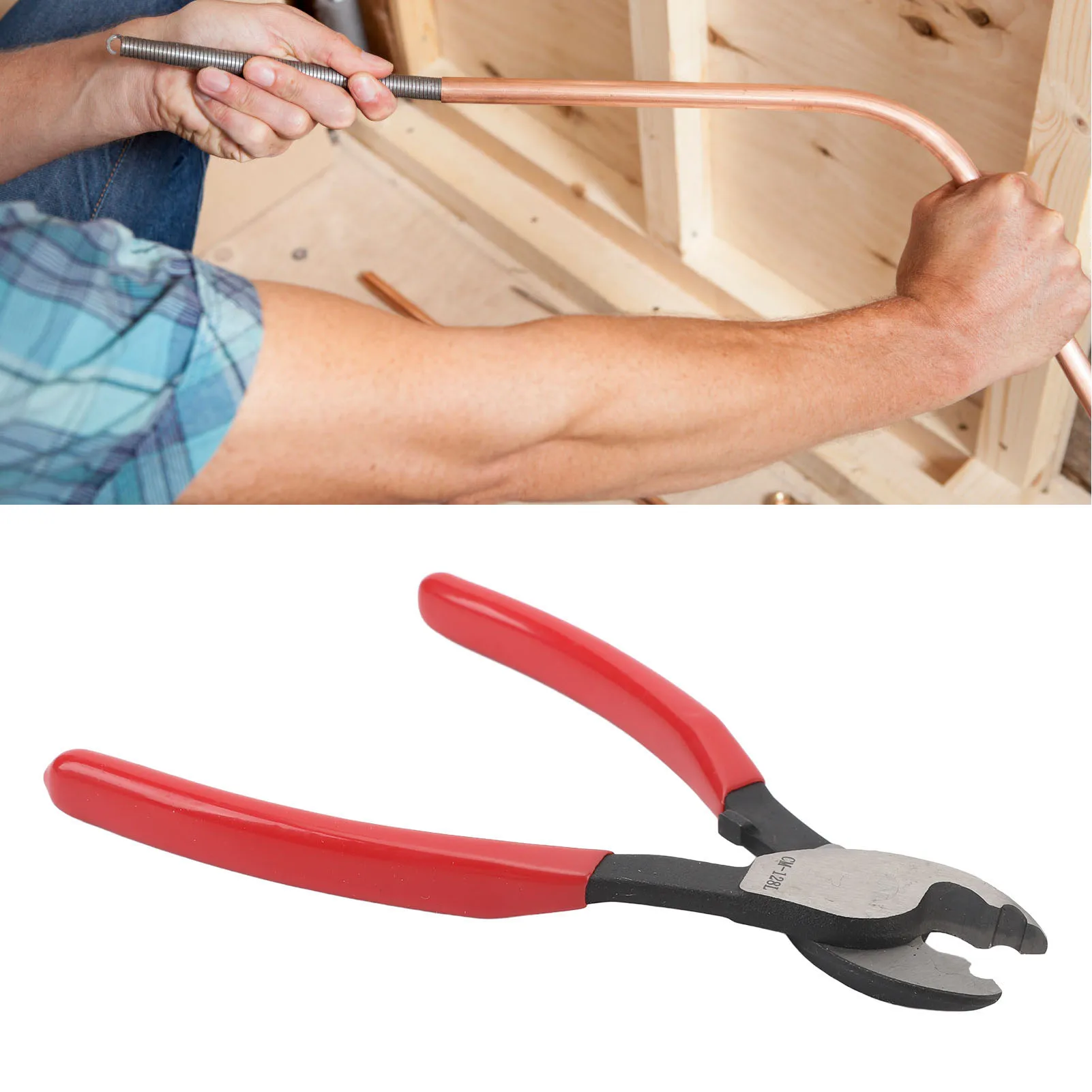 Capillary Tube Cutter High Carbon Steel Thin Pipe Cutting Pliers Anti Slip PVC Handle Portable Tube Cutter Tool for Repair