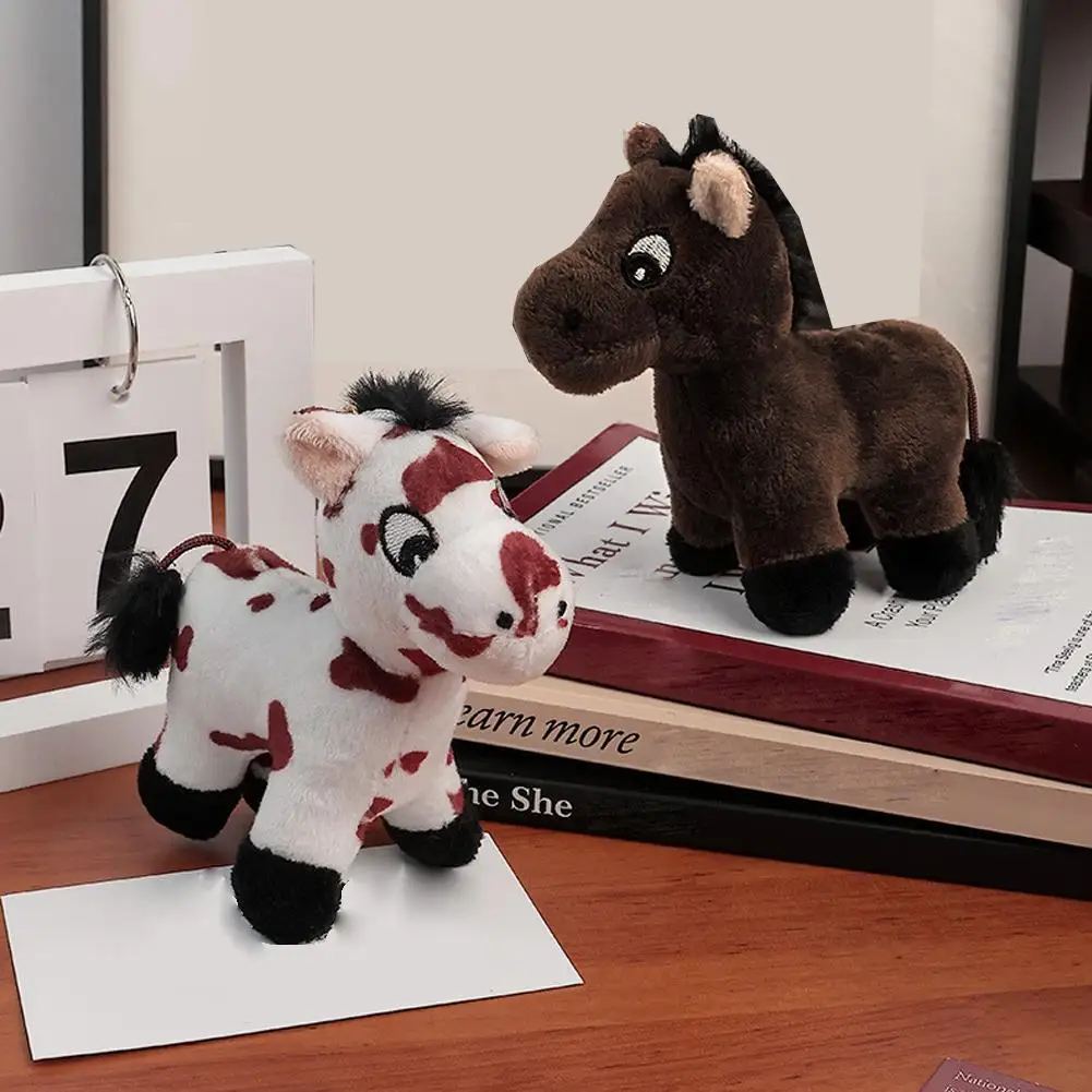 1 Stück 11 cm Pferde Plüsch Hängedekoration ​ ​ Stofftier Pferd Schlüsselanhänger Niedliche Pony Puppe Rucksack Ornamente Anhänger Kinder Spielzeug Dekor