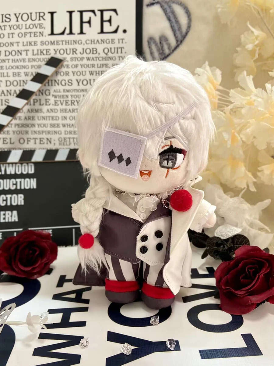 Stuffed Anime Bungou Stray Dogs Cotton Costume Doll Gogol Nikolai 20cm Cute Dress-up Plush Puppet Toys for Kid Adult Collectible