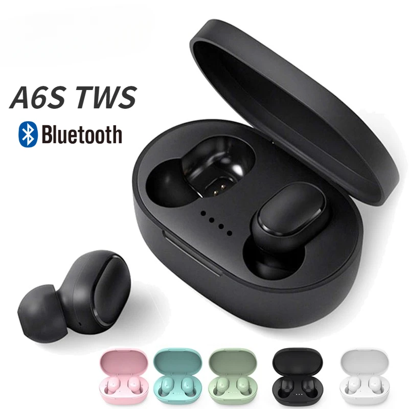 NEW A6S TWS Wireless Bluetooth Earphones sport Earbuds Fone Bluetooth Headset With Mic For Xiaomi Samsung Huawei smartphone