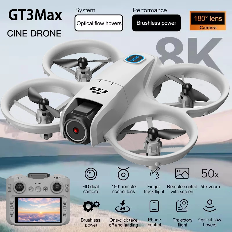 NEW Original GT3 Drone Max 8K WIFI GPS Professional HD Aerial Photography Remote Control Aircraft HD Dual Camera Quadcopter Toys