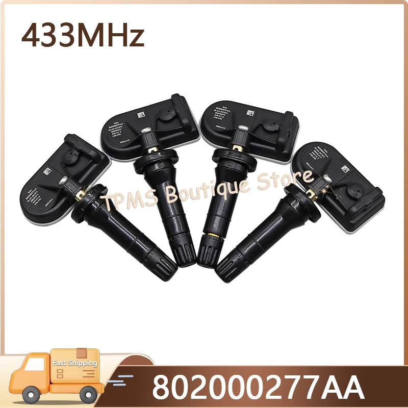 

4pcs 433MHz 802000277AA TPMS Sensor Tire Pressure Monitor System For Chery Fulwin T6 Explore 06 Tiggo 5X Tiggo 7 Exeed Sterra ES
