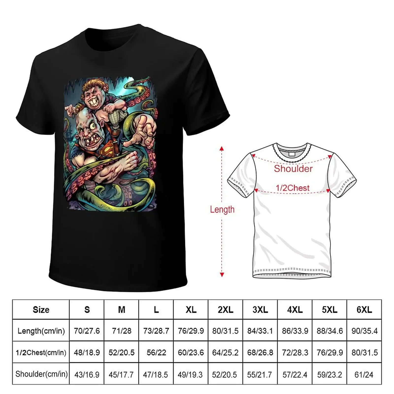 Sloth Loves Chunk T-Shirt anime stuff graphics big and tall t shirts for men