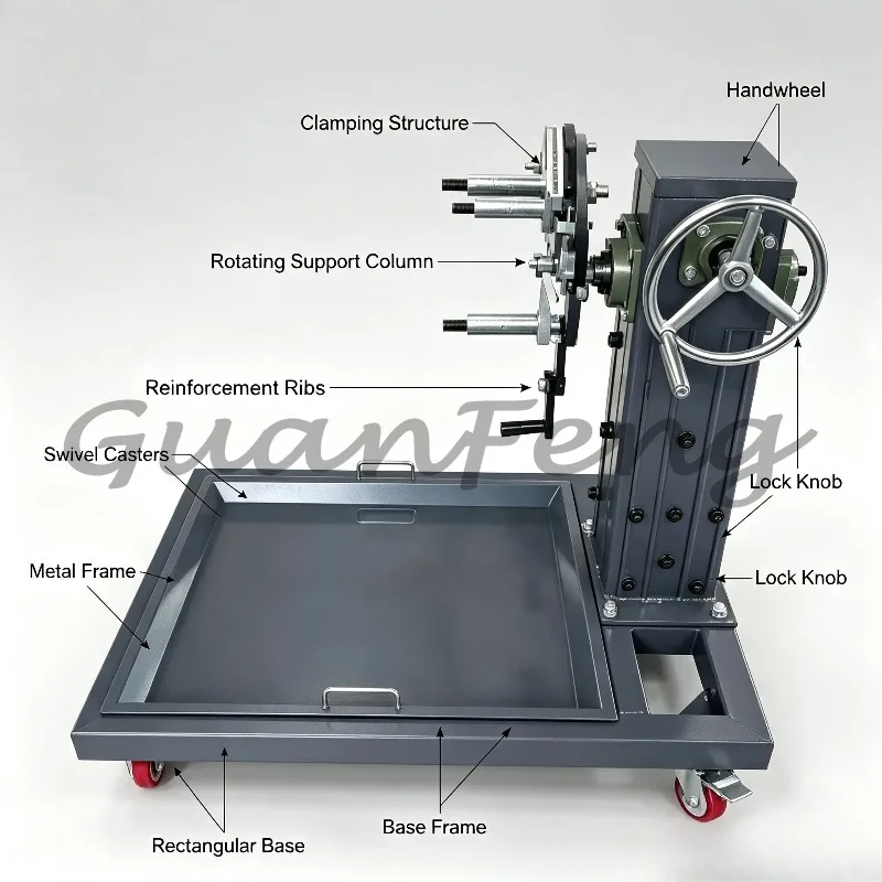 500KG heavy engine machine translation turret, rotatable engine maintenance bracket