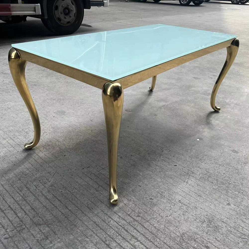 

Luxury Table Wedding Event Table Gold Home Furniture Dining Table Stainless Steel