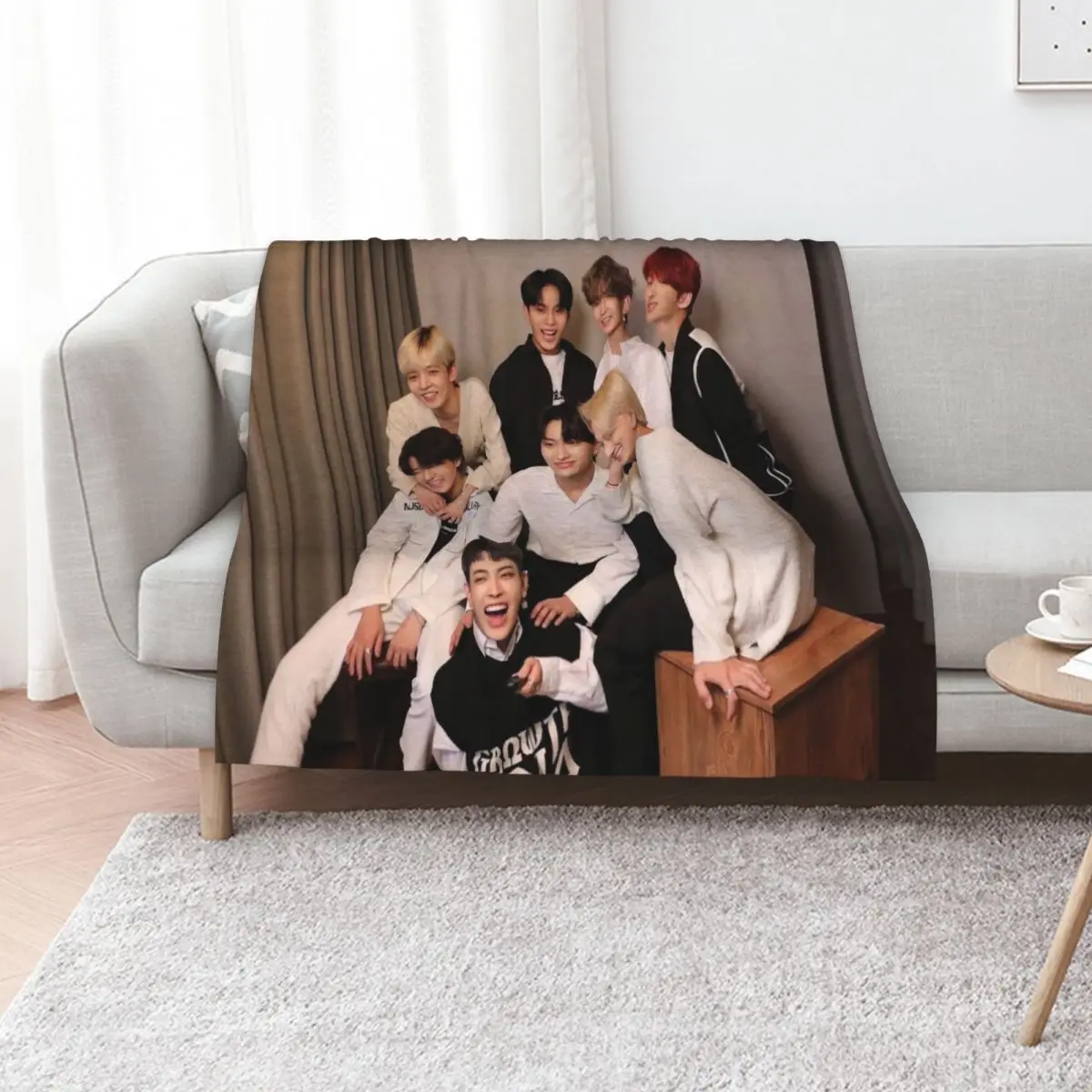 

ateez anniversary Throw Blanket Hairys Furry Stuffeds Picnic Blankets