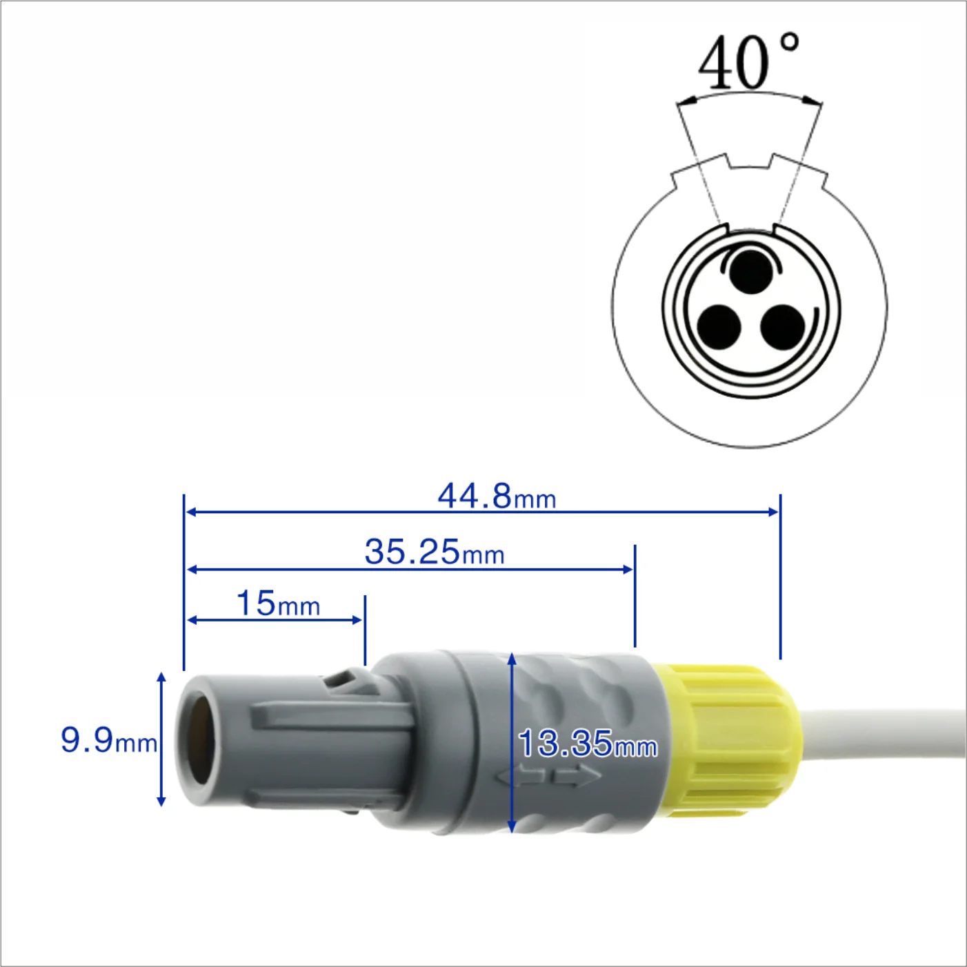 5pcs packing ECG EHG SPO2 Push Pull lem Quick plastic Connector&socket  40 degree slot With 2pin 3pin 5pin 6pin 7pin 8pin
