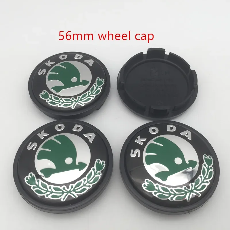 20pcs 3D 56mm 65mm For Skoda Car emblem Wheel hub Center Cap Badge covers sticker Decals Styling accessories view 3
