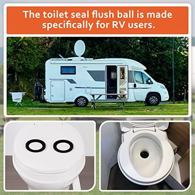2Pcs RV Toilet Seal Kit Perfect Replacingfor 300/310/320 RV Toilet Parts Solve The Leakage Problem Durable Easy Install