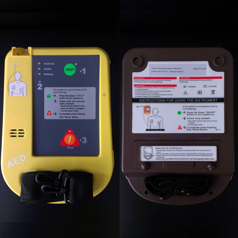 Portable biphasic energy output aed first aid machine made in china