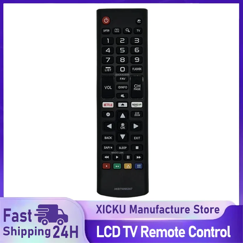HIGH QUALITY ABS REMOTE CONTROL ABK75095307 FOR  SMART TV 433MHZ 2015 2016 2017 2018 2019 2020 2021 2022 2023 2024 2025