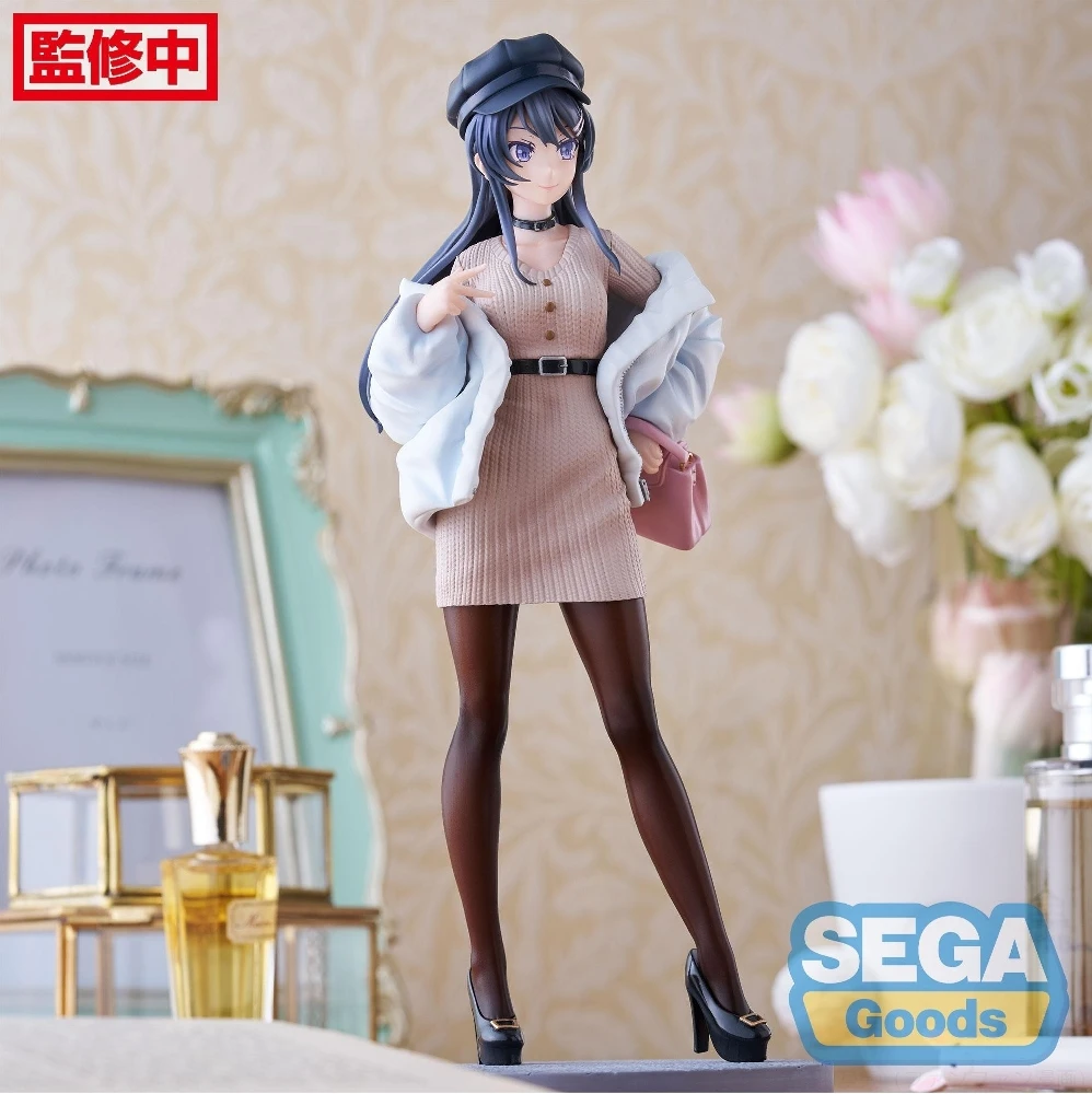 Tersedia SEGA Luminasta Sakurajima Mai Pakaian Kasual Desktop Boneka Lucu Koleksi Model Hadiah Mainan Figur Aksi Anime