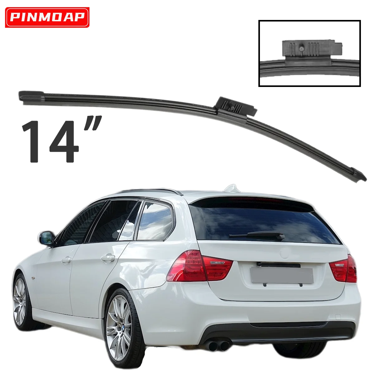 1 Stück 14-Zoll-Heckwischer für BMW 3er E91 Touring Kombi 2005-2012 Windschutzscheibe Heckscheibenwischerblatt Autozubehör