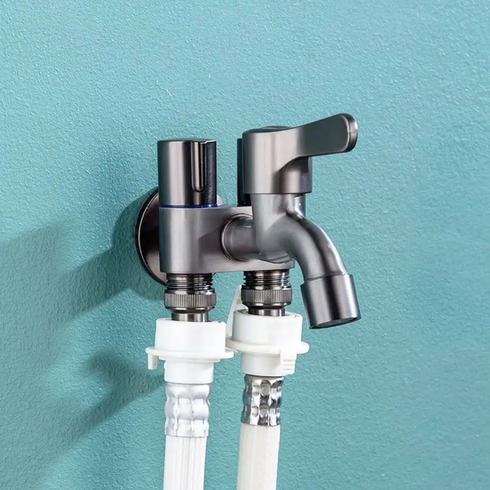 Stainless Steel Water Diverter For Yayier Bathroom Faucet 1 In 3 Out Multiple Flow Control Adapter For Laundry Home
