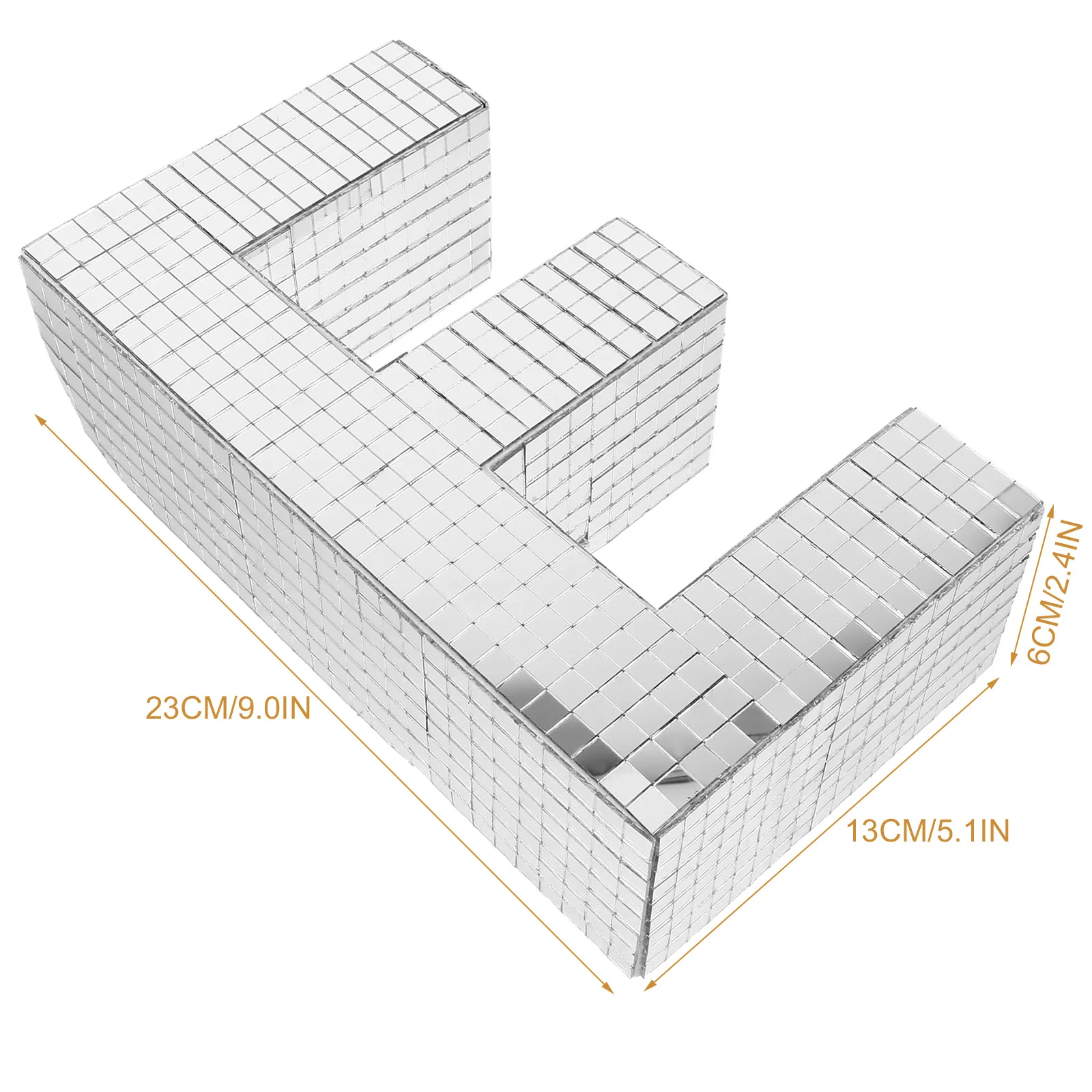 

3D Mirror Letter Wall Sticker Self Adhesive Removable Decorative Alphabet Decals for Home Wall Decor Bedroom Living Room Office