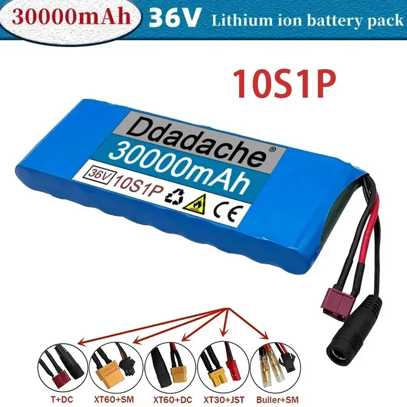 

100% genuine New 36V 30000mAh 10S1P 18650 lithium-ion rechargeable battery pack 20A with BMS and bicycle