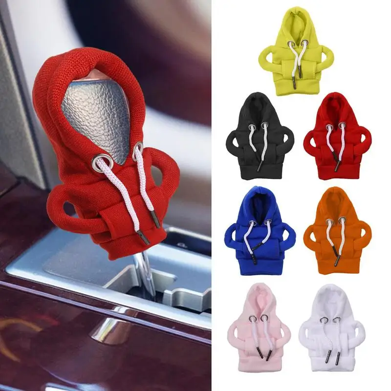 Universal Car Gear Shift Handle Hoodie Cover Knob Hoodie Covers Decoration Fits Manual Automatic Car Interior Accessories Decor