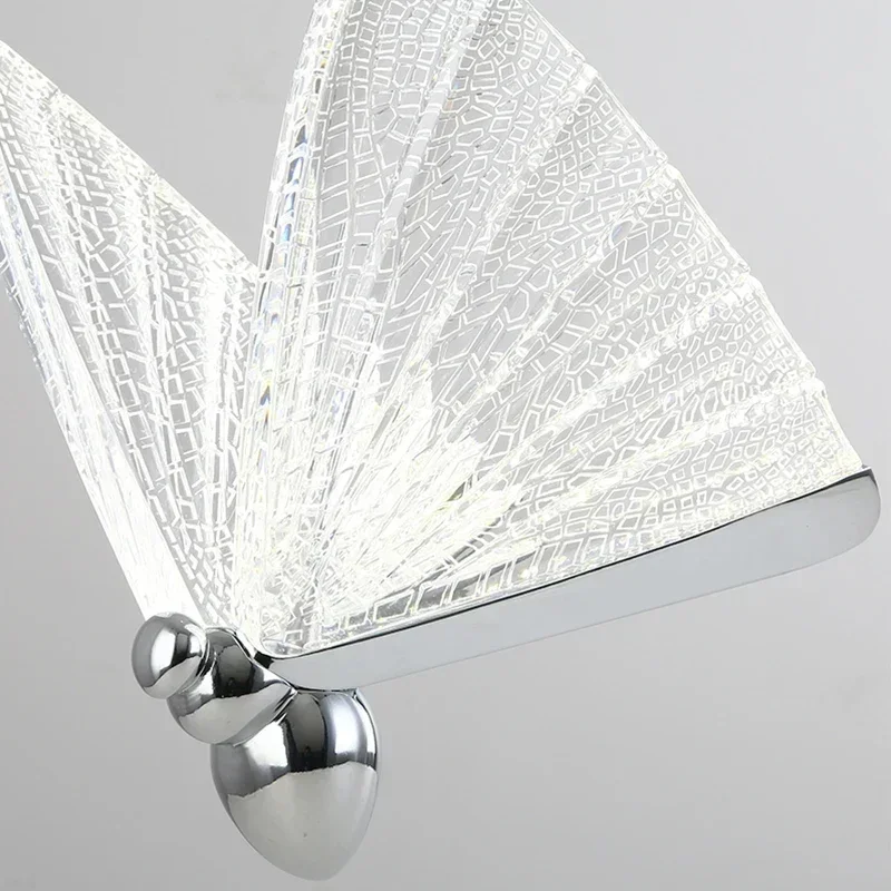 

Nordic Butterfly LED Pendant Light Indoor Hanging Lamp for Bedroom Living Dining Kitchen - Modern Simple Style Lighting