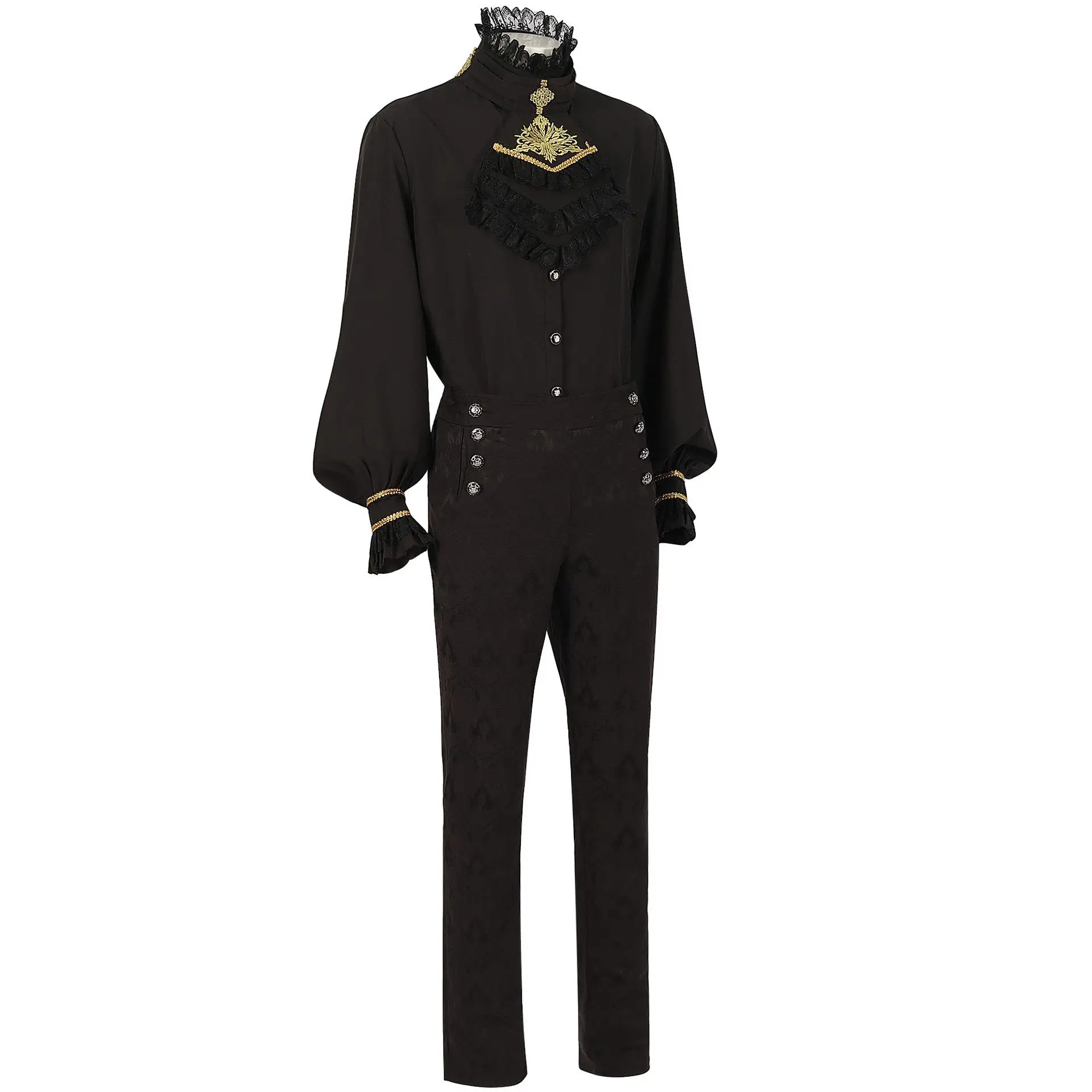 Męski strój średniowieczny na Halloween, odzież wewnętrzna, strój sceniczny, odzież etniczna, moda zimowa