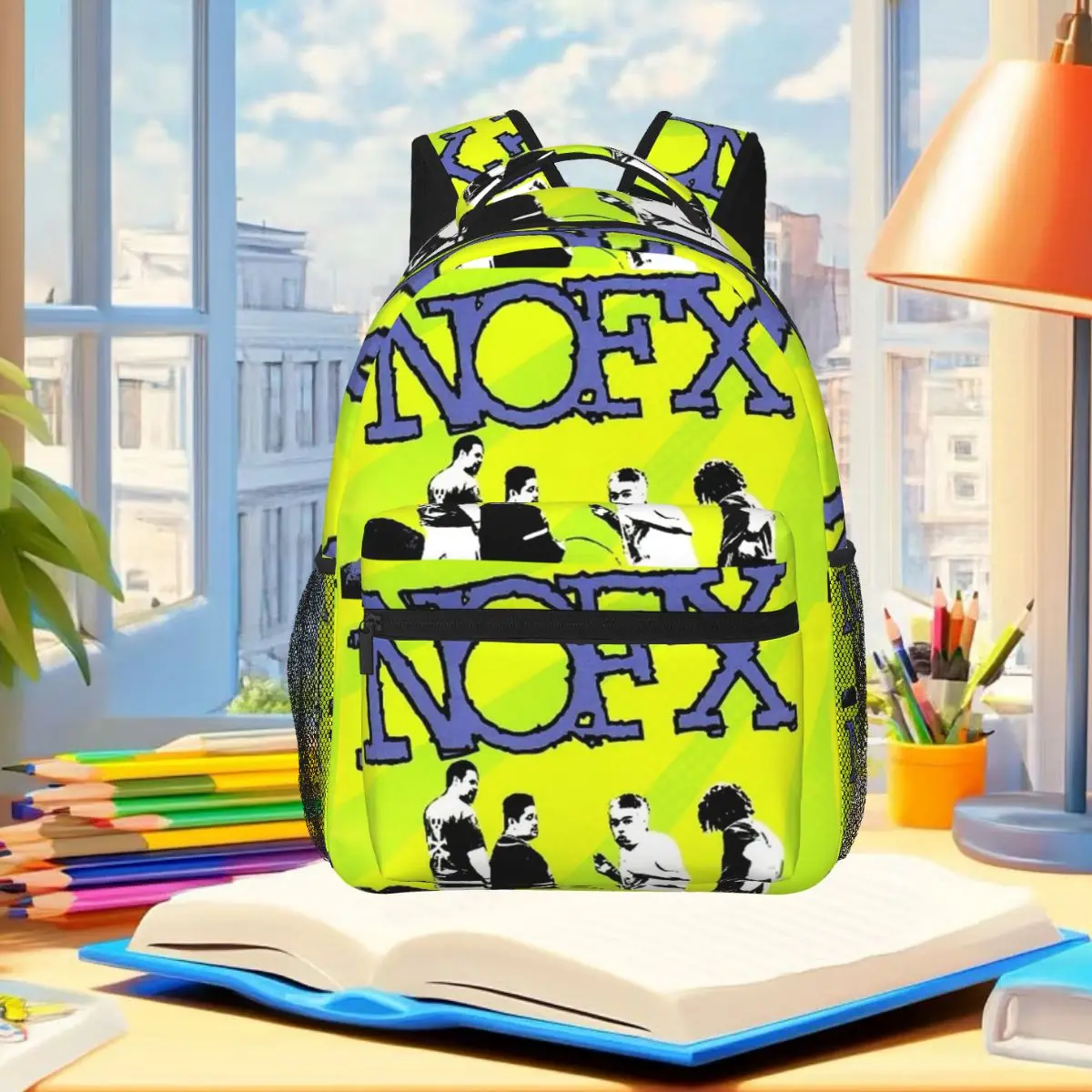 Nofx Band Final Tour Skull Backpack Student Boys Girls BookBag Children School Bag Computer Shoulder Bags for Men Women