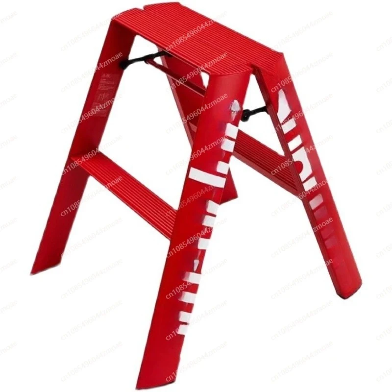 Multifunctional folding herringbone ladder, household telescopic aluminum alloy three-step ladder