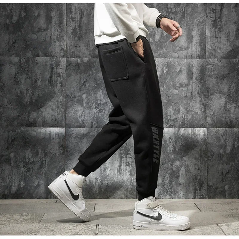 Streetwear Men's Harem Pants Side Pockets Ankle-Length Pants Men 2022 Fashion Cargo Pants Trousers Harajuku Joggers Trousers