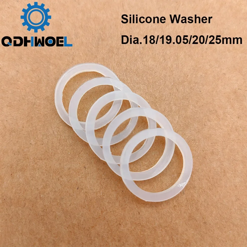 QDHWOEL 5PCS Silicone Washer 19.05 20 25mm for CO2 Laser Focusing Lens Mirrors