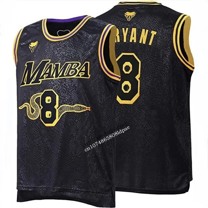 Basketball Jersey Oversize Men Kobe 24 Bryant Athletic Sports Women Snakeskin MAMBA Embroidery High Street Hip Hop Sportswear