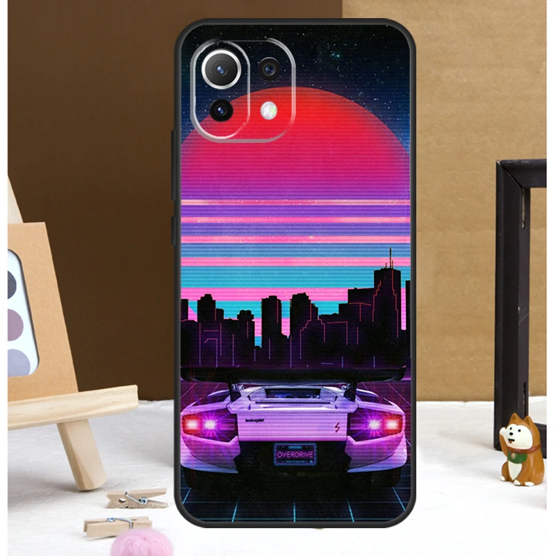 Neon Retrowave 80s vintage art Case For Xiaomi 14 Ultra 13 11T 12T 13T Pro 12 Lite POCO X6 Pro X3 X4 X5 M5s M6 F3 F5 Cover