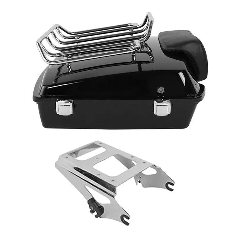 

Motorcycle Razor Trunk Backrest Luggage Rack Mount For Harley Tour Pak Touring 2009-2013