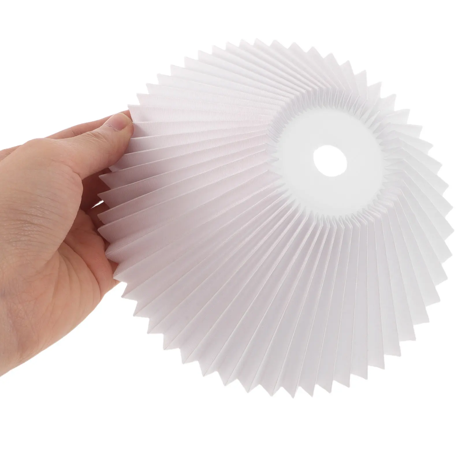 Pleated Fabric Lamp Shade White Replacement Cover for Table Floor Living Room Bedroom Nightstand Small Decorative Bell Lamp