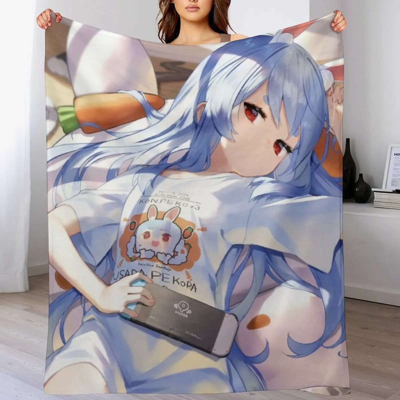 

Usada Pekora Throw Blanket Large Luxury Throw Blankets