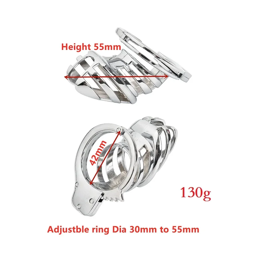 Adjustable Chastity Cage Bondage Slave Penis Ring Anti-Cheat Tool Trainer BDSM Device Men’s Abstinence Products Porn Shop Toy 18