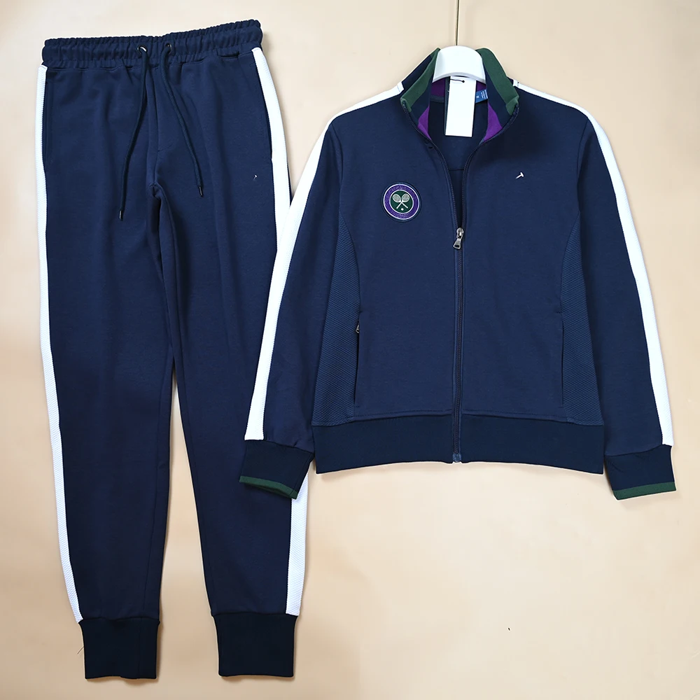 

Spor повседневный свитшот с воротником-стойкой и брюками, комплект для пар, осенне-зимний костюм-двойка, длинный свеч, застежка-молния