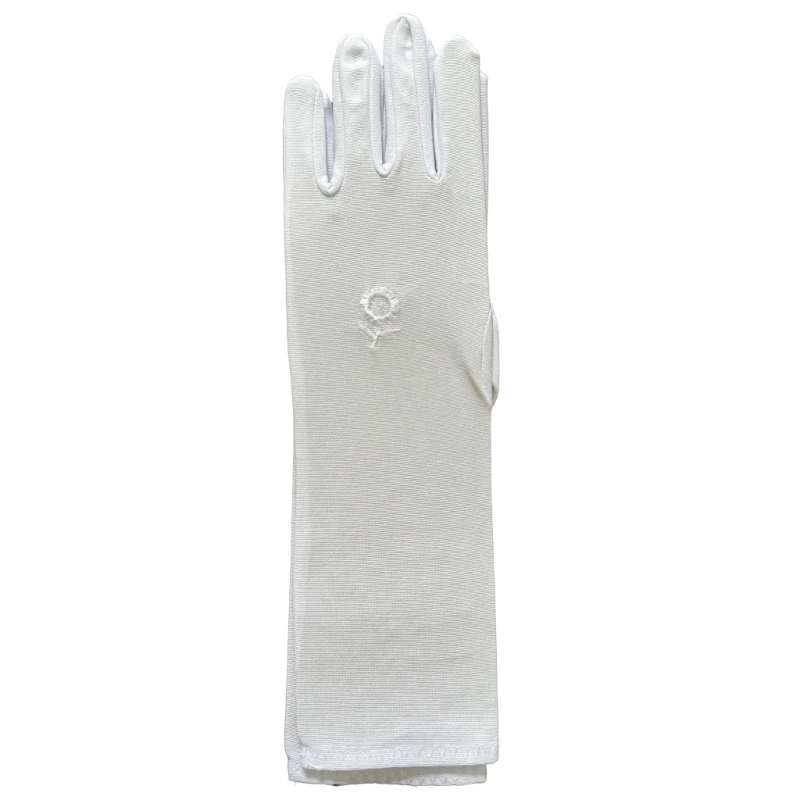 Embroidery Flower Hand Gloves for Arabian Simple Stretch Sunproof Arm Protector Casual Wear Arm Gloves for Muslims Women